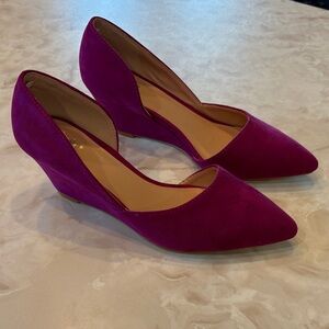 Elegant Fuchsia Wedge Shoes for Women